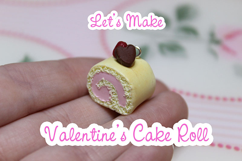 Valentine’s Cake Roll Polymer Clay Tutorial