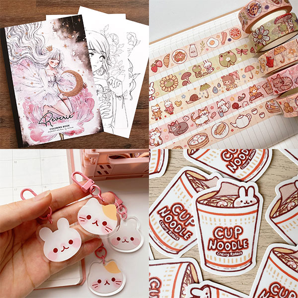 Kawaii Japanese Rabbit Stickers - Kawaii Pen Shop - Cutsy World