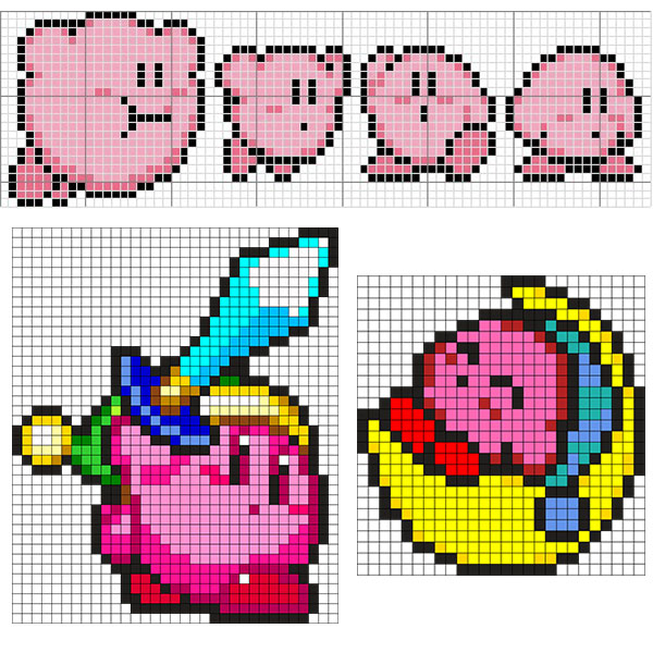 Kirby Pixel Perler Beads Art Can Be Fridge Magnet Keychain Singapore |  